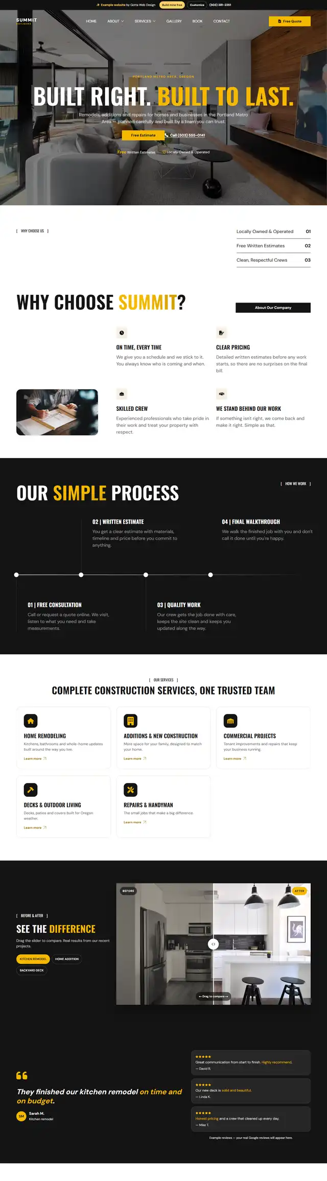 Example: Construction