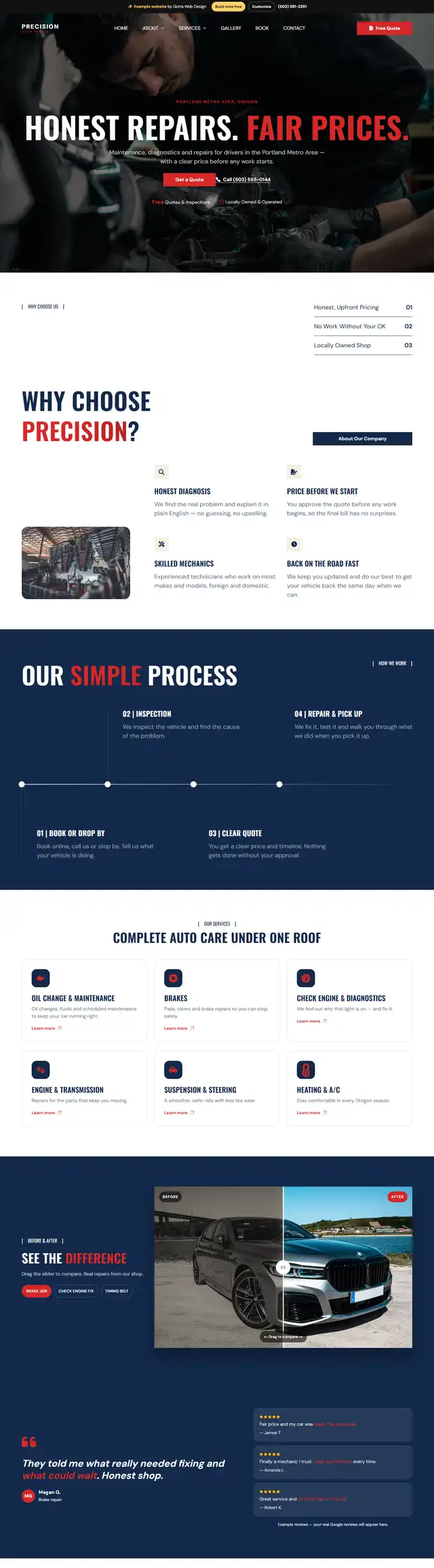 Example: Auto repair